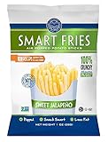 Gourmet Basics Smart Fries Sweet Jalapeno - Air Popped Low Fat Snacks - Gluten Free, Low Fat, non-GMO - Reduced Fat Potato Chips Straws Veggie Crisps 1oz (Pack of 24)