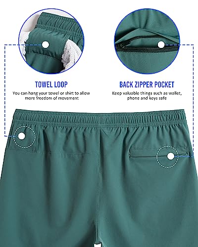 Image of maamgic Mens 5 inch Gym Running Shorts for Men 2 in 1 Quick Dry Workout Athletic Shorts