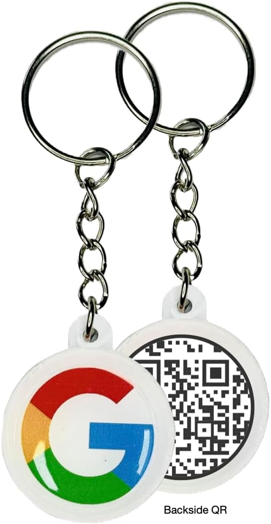 Tap Tag Review Keychain with QR, compatible with Google, Instant reviews, boost reputation, Multi, One size