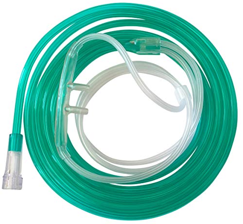 5-Pack Westmed #0550 Adult High Flow Comfort Soft Plus Cannula with 7' Emerald Green Kink Resistant Tubing
