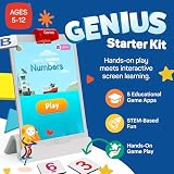 Osmo Genius Starter Kit for Kids Ages 6–10 | 5 Educational Learning Games | iPad Compatible | Educational STEM Learning System | Base Included (5 Games iPad)