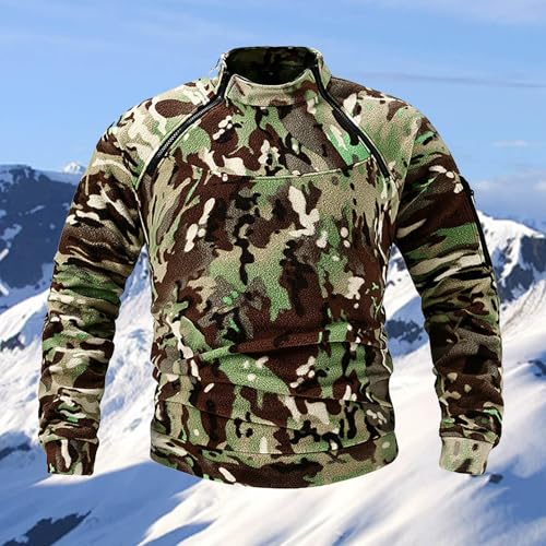 Tactical Fleece Hoodies Quarter Zip Up Long Sleeve Pullover Sweatshirt Workout Gym Sweater Oversized Loose Pullover Jacket2