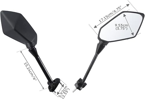 Miniatura 3 de TCT-MOTORPARTS Par de espejos retrovisores laterales para KAWASAKI NINJA 650R ER6F ER-6F 2009-2016 negro