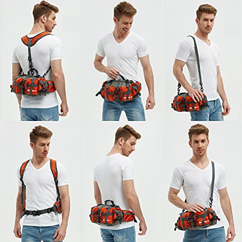 Brinny Tactical Bum Bag Waist Bag Military Belt Bag with 2 Bottle Holders for Outdoor Sports Trekking Hiking Running Cycling Hiking Camping Climbing Hunting Ski Fishing - Image 8