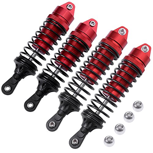 Hobbypark 4Pcs Aluminum Front & Rear Shocks Absorber Assembled For 1/10 Traxxas Slash 4X4 4Wd 2Wd Rustler Stampede Upgrades Option Parts, Replacement Of 5862 #TOP1