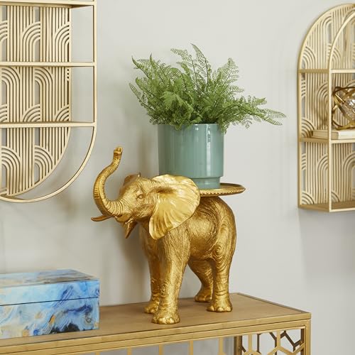 Estatua decorativa elefante oro 22 x 11 x 18 pulg miniatura 5