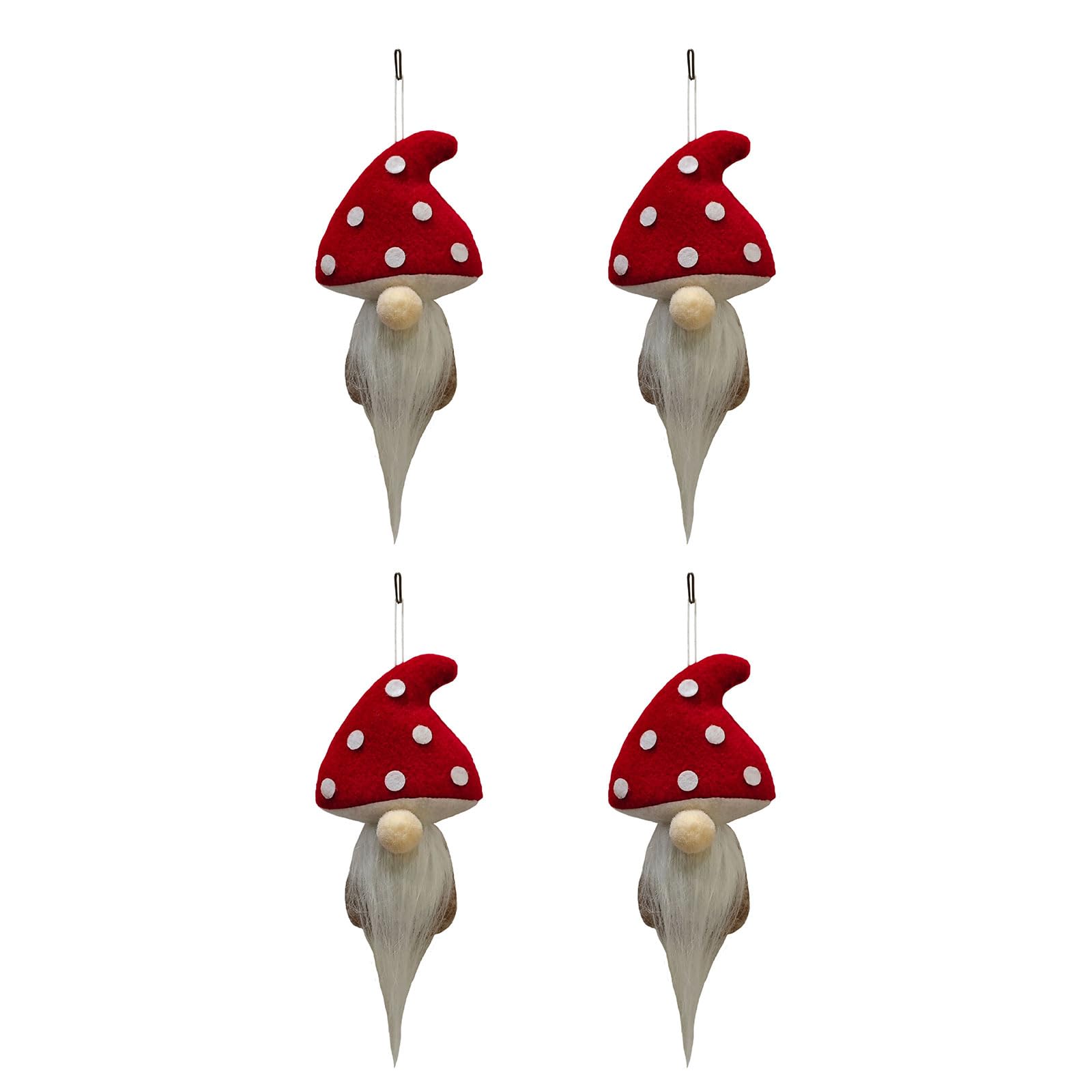 YWLUUOO 1/4 / 6 Pcs Elves Dwarf Christmas Ornament Mushroom Gnomes Christmas Tree Decorations for Home Party Outdoor Indoor Use Ornament