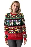 Women's LED Ugly Sweater Unisex Christmas Knit Funny Light-up Flashing Pullover for Party A Little L