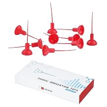 20pcs Endo Sonic Activator Tips, Dental Sonic Irrigator Tips, Endodontic Activation Root Canal Irrigation Tips Red-25/04