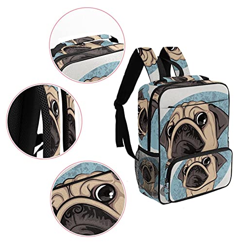 Sac à dos pour ordinateur portable matelassé et imperméable avec imprimé chien - 4