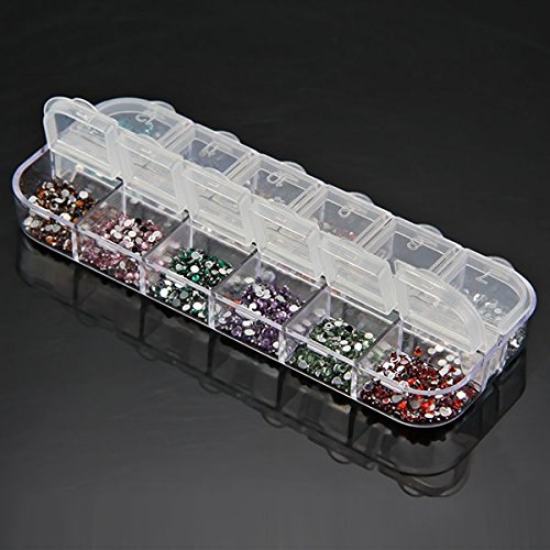 3000 pezzi 12 colori Nail Art Strass Strass UV Gel...