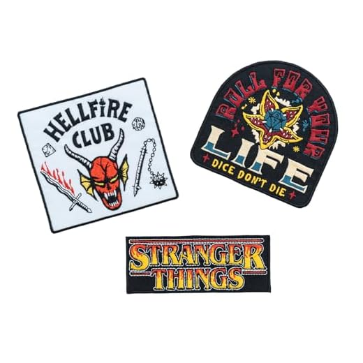 Parches ropa Termoadhesivos Stranger Things - SET de 3 Pegatinas para la ropa - Accesorio mochila militar, mochila crossfit, disfraz Stranger Things - Stranger Things Merchandising oficial