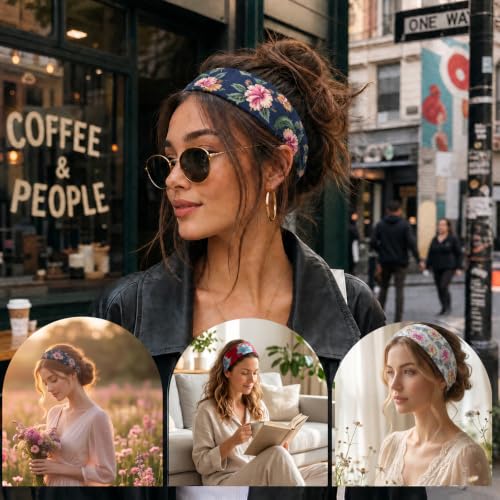 Image of Headbands for Women 8PCS, Summer-Exclusive Elastic Non Slip Hair Head Bands