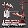 WOOSTAR Motorcycle Speed Controller 36V 500W Replacement for Electrical Scooter E Bike Bicycle Tricycle Brush #3