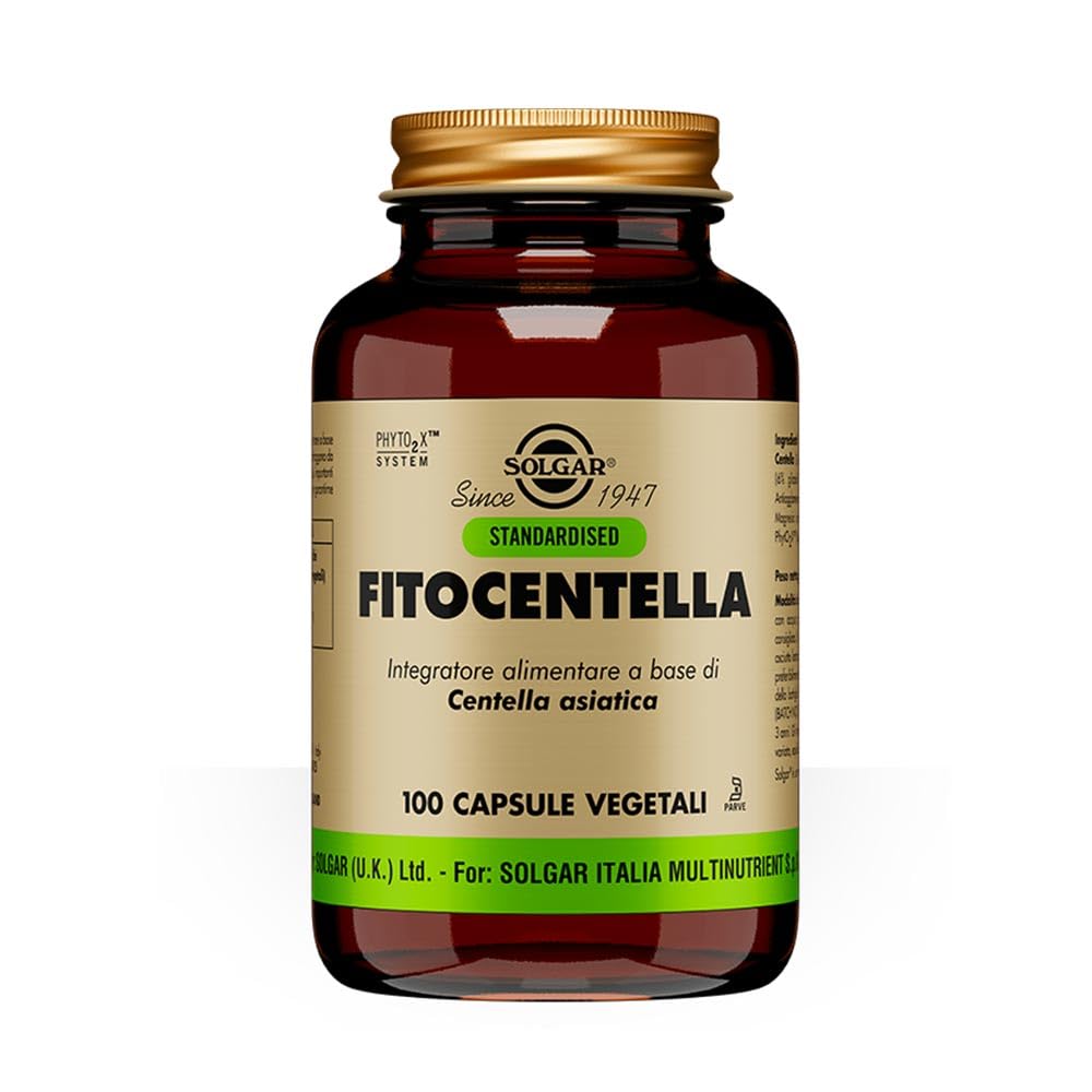 Solgar FITOCENTELLA, 100 capsule vegetali – Centella asiatica – microcircolo, gambe leggere e memoria