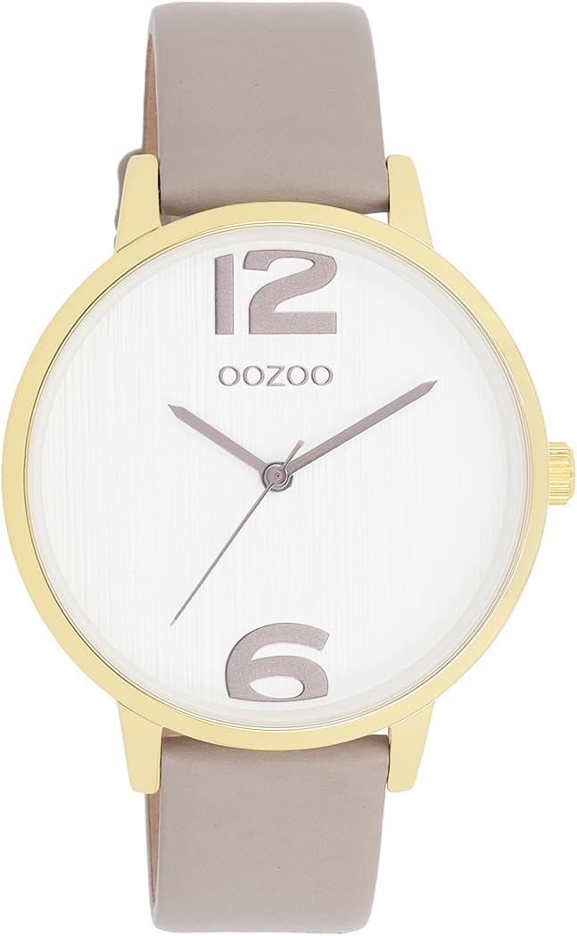 OOZOO Timepieces Damen Uhr | Armbanduhr Damen mit Lederarmband | Hochwertige Uhr für Frauen | Edle Analog Damenuhr in rund