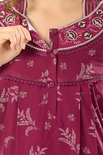 Image of Soulemo Women's Alpine Blended Printed Nighty 1635