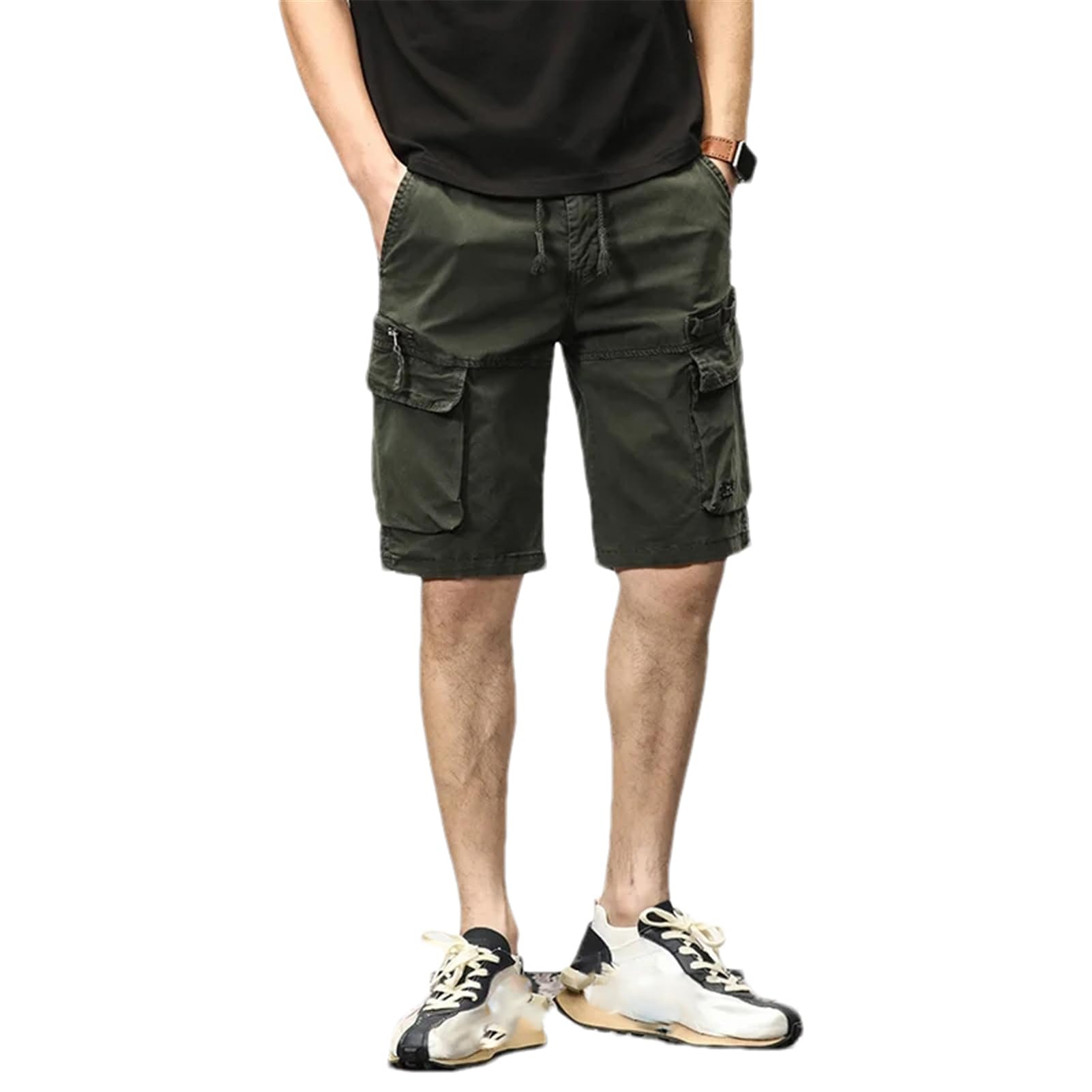 Uomini Estivi Cargo Tactical Pantaloni Corti Multi Pocket Shorts Uomini Oversize Abbigliamento Casual Jogger Pantaloni per Uomo