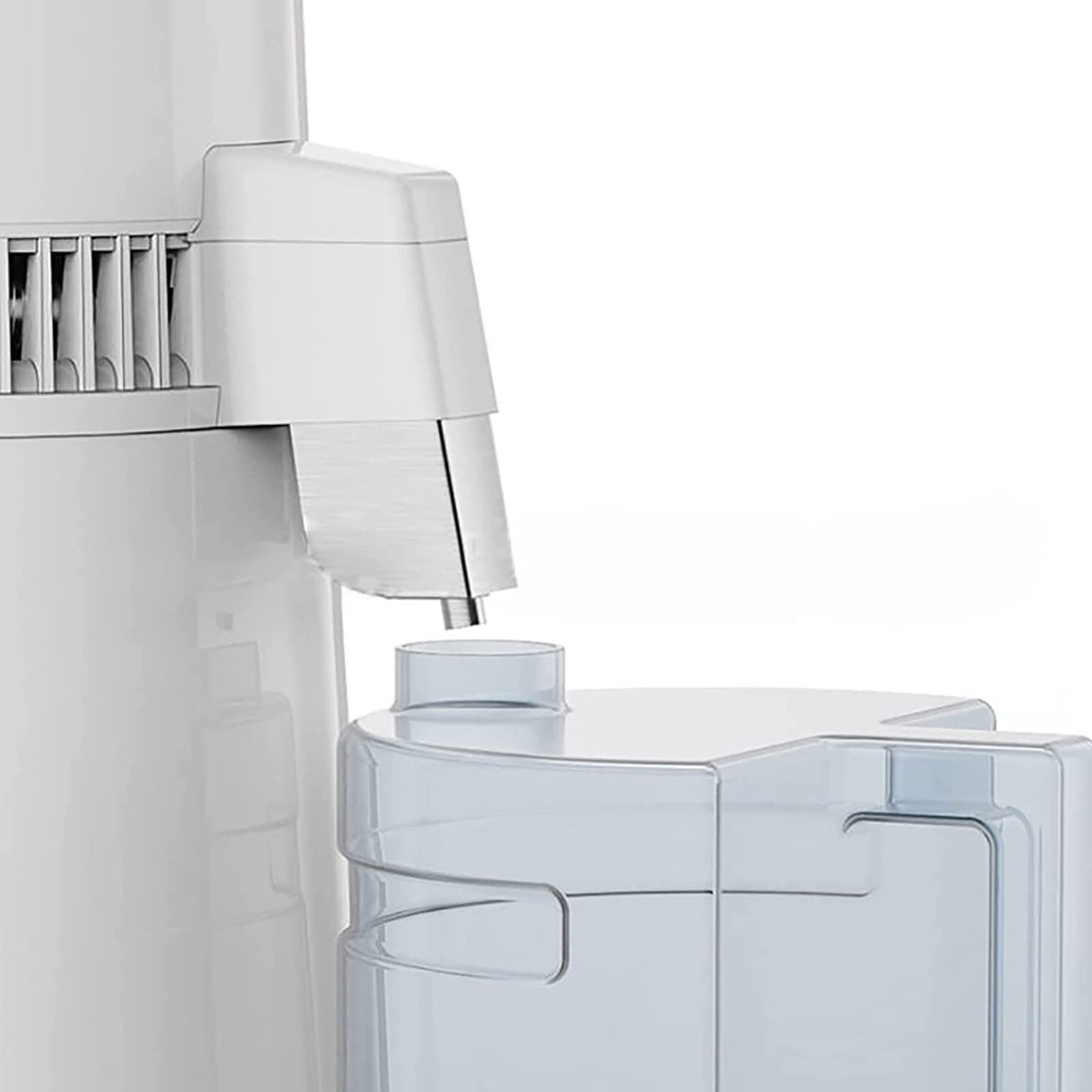 Destilador de Agua, destilador de Agua de Acero Inoxidable con Jarra de Vidrio, destilador de Agua Digital de 4 l, diseño con Dos Botones de Pantalla, 1 l/h de Agua destilada,