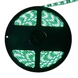 Lighten Glimmer LED Light Strip 5050 Black PCB 5M 300 LEDs Flexible Rope Lights DC12V High Brightness LED Backlighting Green Waterproof IP65