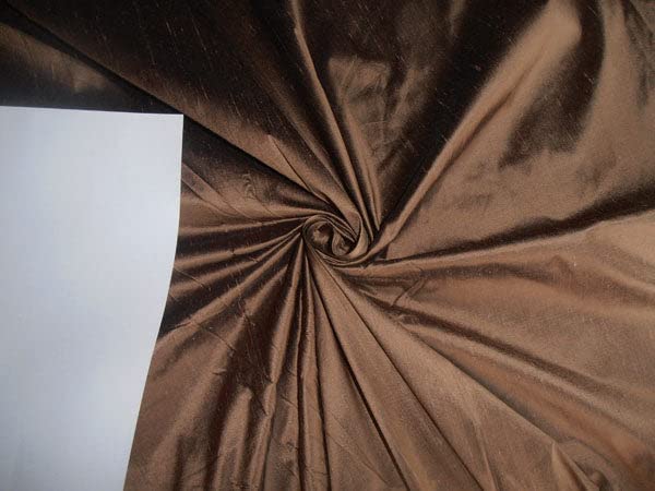 Soie Dupioni marron noir 112 cm contre les tissus mous sans tenue pour vestes de costume