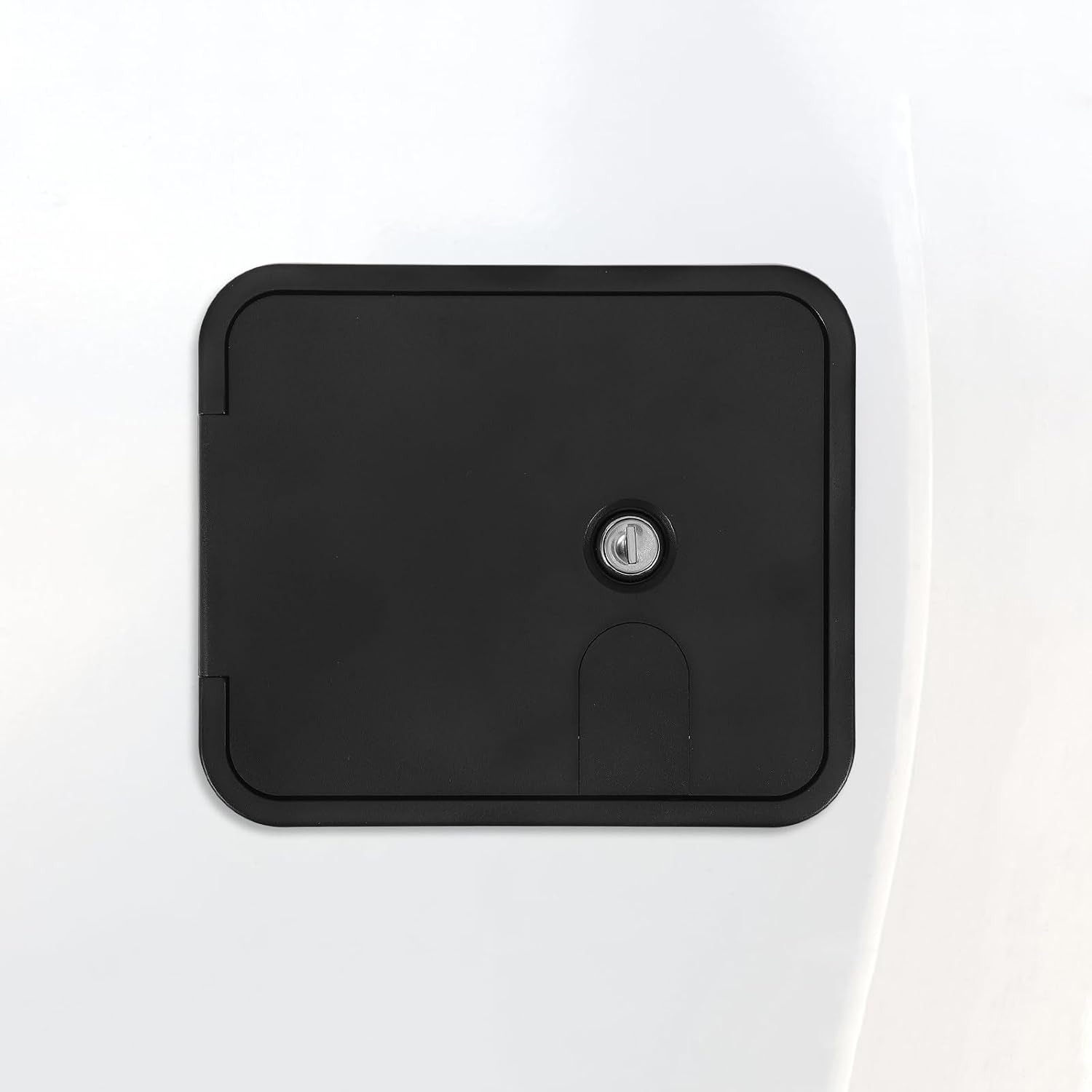 Garneck Rv Storage Compartment Door Lock with Key Set Black Camper Electrical Cord Hatch Cover for Trailer and Rv Hose Safety Trailer Lock Replacement