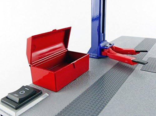 WT - WT9908 - Accessoires - Pont Elévateur - 2 Colonnes - Échelle 1/24 - Bleu/Rouge