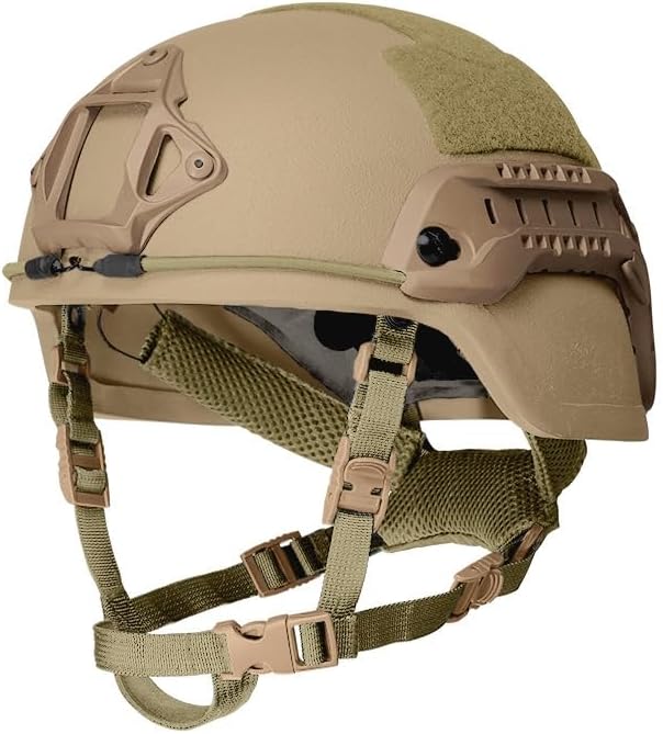 Level IIIA ACH Low Cut MICH 2000 Tactical Helmet with Rail Adapter