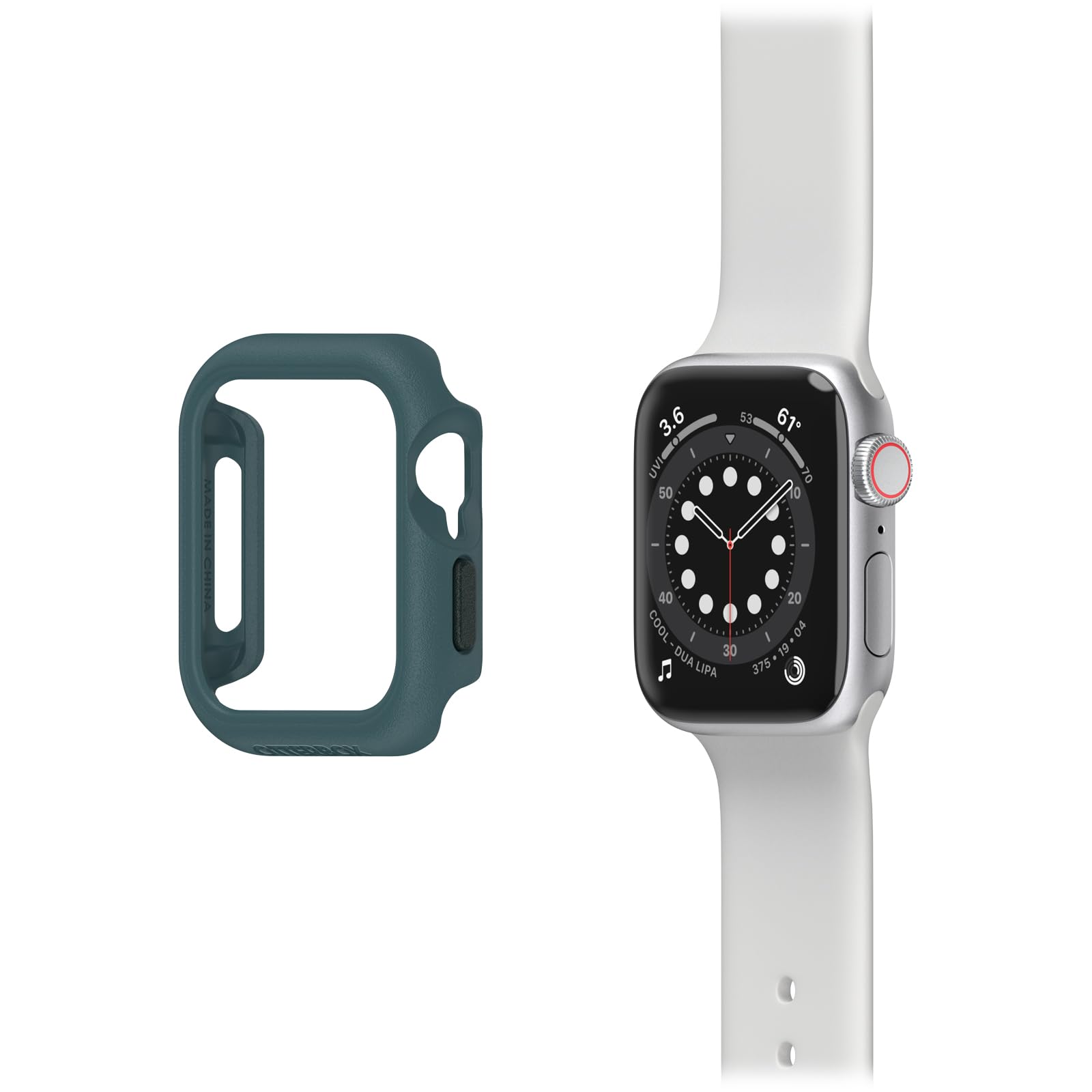 OtterBox Całodzienne etui na zegarek Apple Watch Series SE (3/2nd/1st gen)/6/5/4-44mm, Odporny na wstrząsy, elegancki futerał na zegarek Apple, chroni wyświetlacz i krawędzie, Zielony/Niebieski