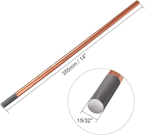 Miniatura 2 de Uxcell - Varillas de carbono revestidas de cobre electrodos de cobre