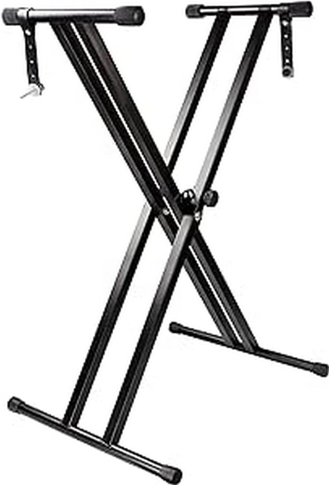 Alesis RecitalTeclado de Piano Digital Eléctrico con 88 Teclas Semipesadas de Tamaño Completo + RockJam Soporte de teclado de doble refuerzo, Ajustable de 29 cm a 91 cm