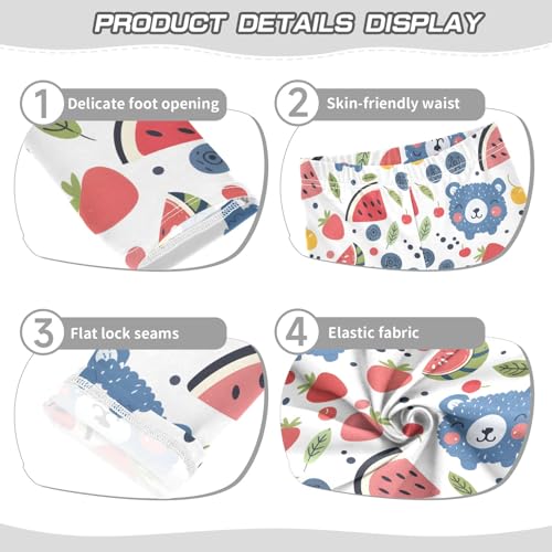 Bear Strawberry S Girls Leggings Athletic Pants Tights Stretch Bottom3