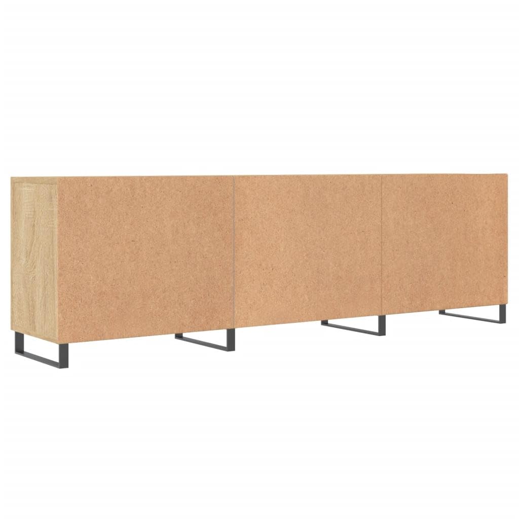 TV-Schrank Sonoma-Eiche 110 cm, Holzwerkstoff, 4 Fächer, Robustes Media-Center für Wohnzimmer, stabil, feuchtigkeitsbeständig