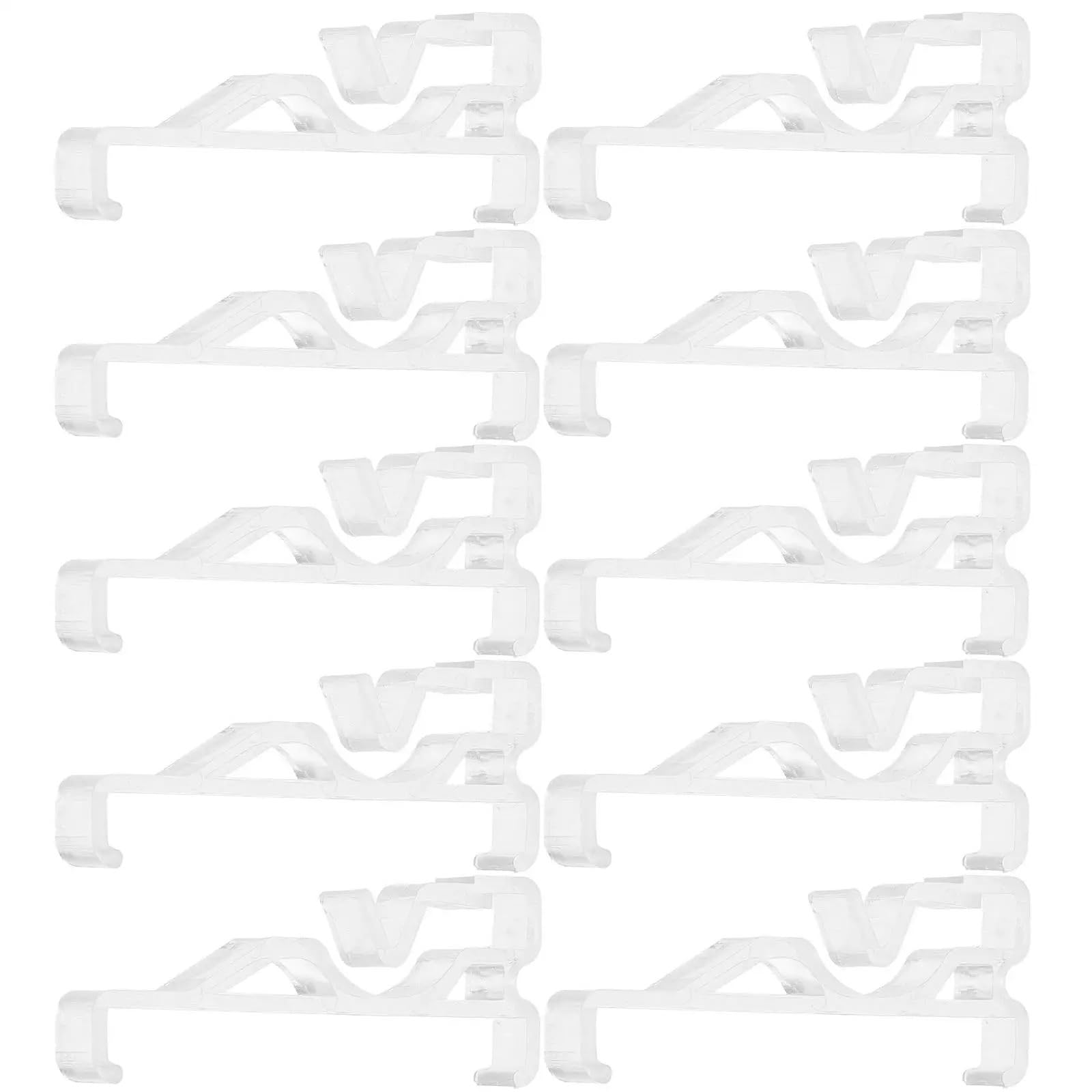 12 Pcs Fabric Blind Fixing Bracket Blinds Valance Clips Artificial Transparent For Door