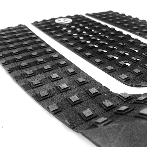 3 Piece Gray Stomp Pad Surfboard EVA Traction Pad with 3M Adhesive Professional Tail Pad/Applies All Boards - Surfboards, Shortboards, Longboards, Skimboards/Multiple Color Choices