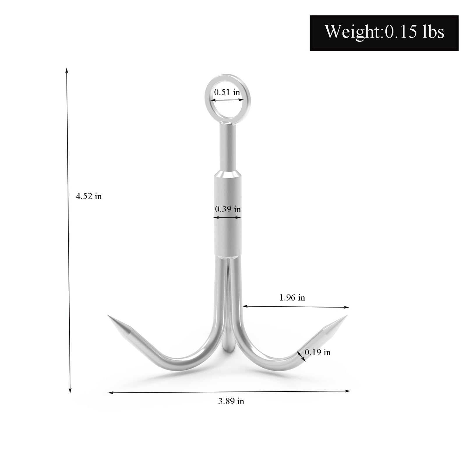 MHDMAG Small Grappling Hook, Anchor Hook 3-Claw Stainless Steel Hooks for Anchor Retrieving, Outdoor Hiking, Tree Limb Removal : Sports & Outdoors