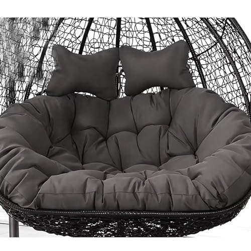 Cojín para silla de huevo doble en terraza exterior 2