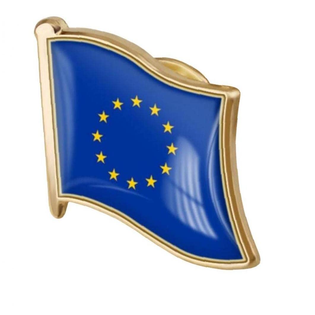 Ayrsjcl European Union Flag Brooch 1Pc European Union Flag Pin Badge Metal Lapel Pin Brooch European Union Of Flag Badges Novelty Accessory