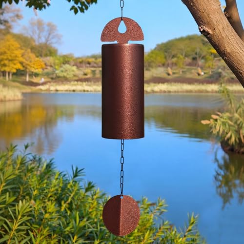 27 Wind Chimes for Outside Deep Tone - Heroic Windbell Deep Resonance Serenity Bell Windchimes Outdoors Decor for Patio Yard Porch Garden Memorial Wind Chimes Gifts for Mom Grandma Christmas Bronze