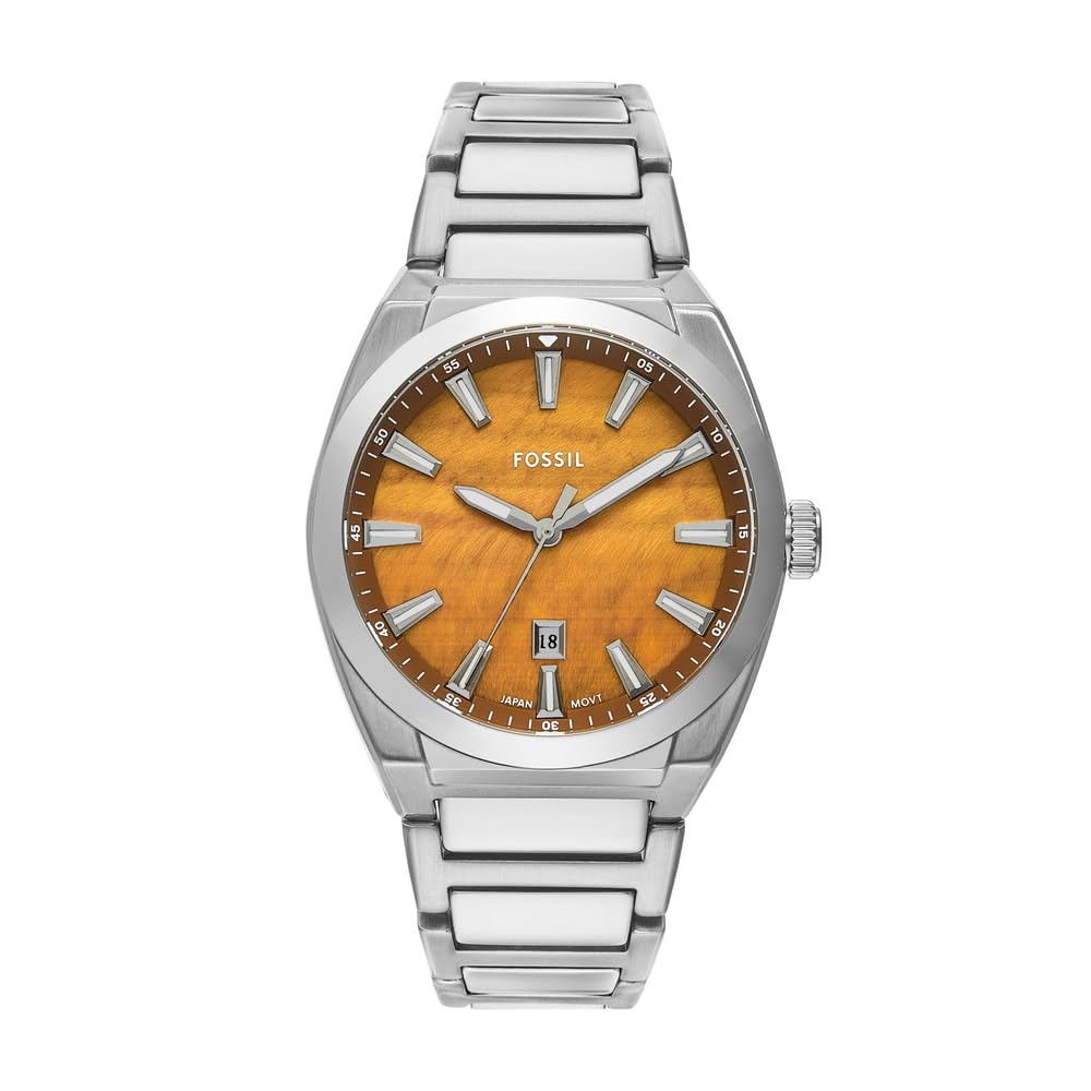Fossil Men Everett Silver Quartz Stainless Steel Analogue Watch Fs6057 (B0D874BC5C) Amazon Price History, Amazon Price Tracker