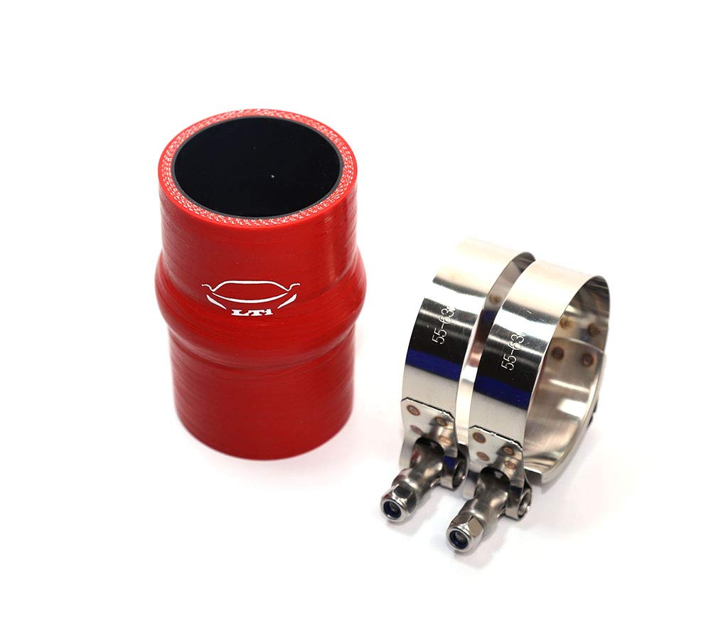 TenkeAuto 4-Ply Reinforced Silicone Hump Coupler Hose – 2” ID, 4” Length With T Bolt Clamp For Turbo/Intercooler