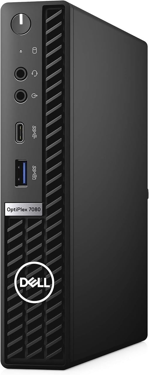Dell OptiPlex 7080 Micro Desktop Computer PC, 10th Gen Intel Core i5-10500T, 16GB DDR4 RAM 512GB SSD, Keyboard & Mouse, 2 DisplayPort, Type-C, Windows 11 Pro (Renewed)