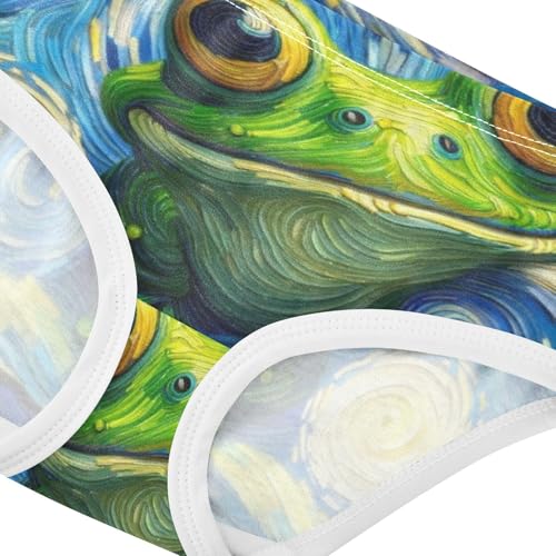 Cute Funny Frog Starry Night Panties Little Girl Toddler Underwear Floral Cotton Fun Undies Kids Briefs 2t4