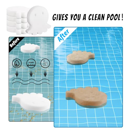 Darryy 40 Stück ölabsorbierender Schwamm Pool, Pool Schwamm Absorber, ölabsorbierender Schwamm für Pool, Spa und Schwimmbad, Pool Schwamm Absorber – Bild 6