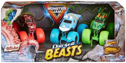 Monster Jam, 3er-Pack „Charged Beasts“ (mit den Trucks Dragon, Octon8er...