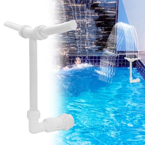 Wasserbrunnen für Pool, Solarbrunnen mit Doppelkopf, Solar-Poolbrunnen, Doppelkopf, mit LED-Farben, Pool, Fountain Spray, Höhe verstellbar, Fernbedienung, Kühlung, Massage