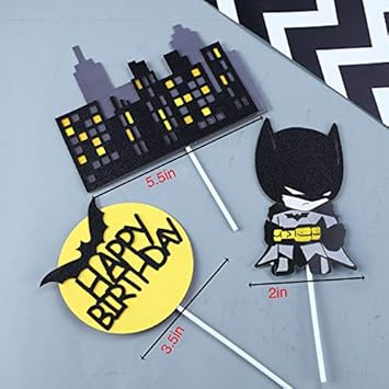 Amazon Com Vizglea Batman Happy Birthday Cake Topper Cartoon Dark Knight Theme Cake Decoration Baby Shower Birthday Party Decoration Grocery Gourmet Food