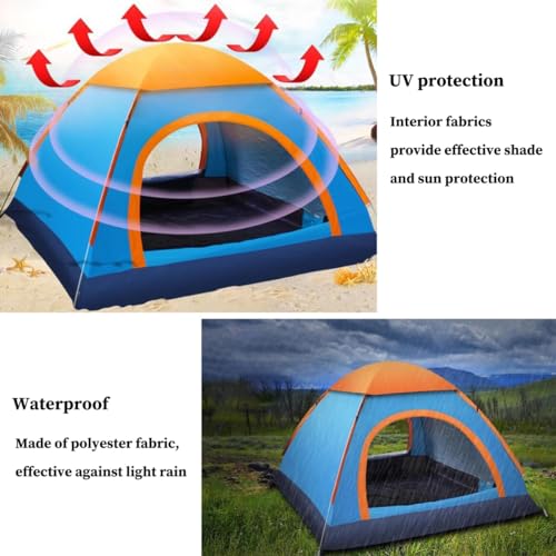 Carpa Instantánea Pop Up para Camping 3-4 Personas Azul miniatura 3