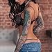 Moda mujer Sexy encaje de pestañas Babydoll ropa interior tanga Set lencería...