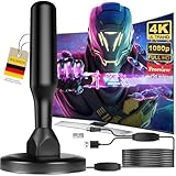 Antenne TV Intérieur Puissante,2026 Puissante Antenne HDTV Intérieur de Base magnétique-Ch...